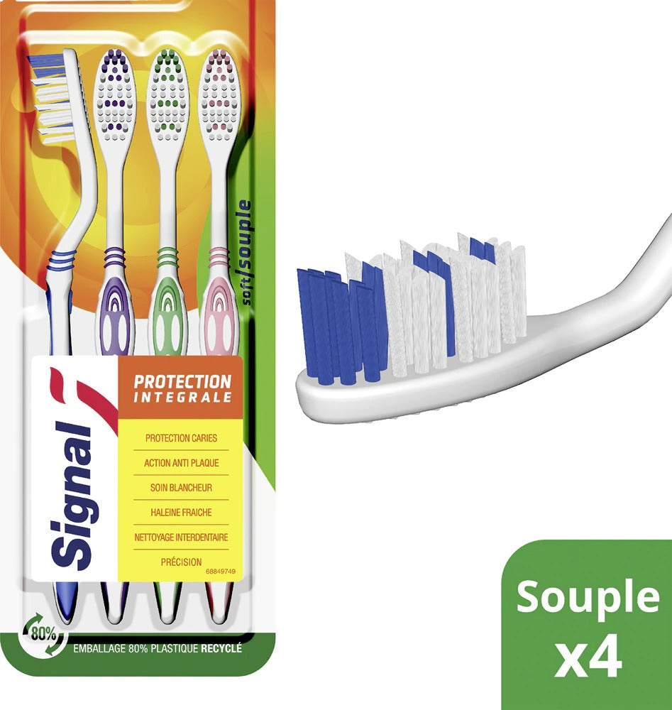 Signal Brosses à dents Total Protection Souple Lot de 4
