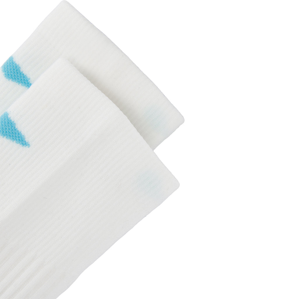 LI-NING Chaussettes mi-longues de basket-ball résistantes, confortables et respirantes blanc/bleu glacier XL