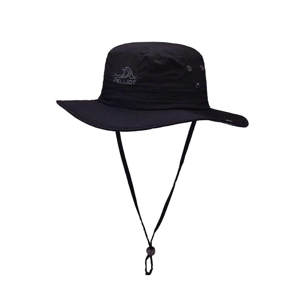 PELLIOT Chapeau de pêcheur d'extérieur Noir Unisexe Camping Voyage Imperméable Durable