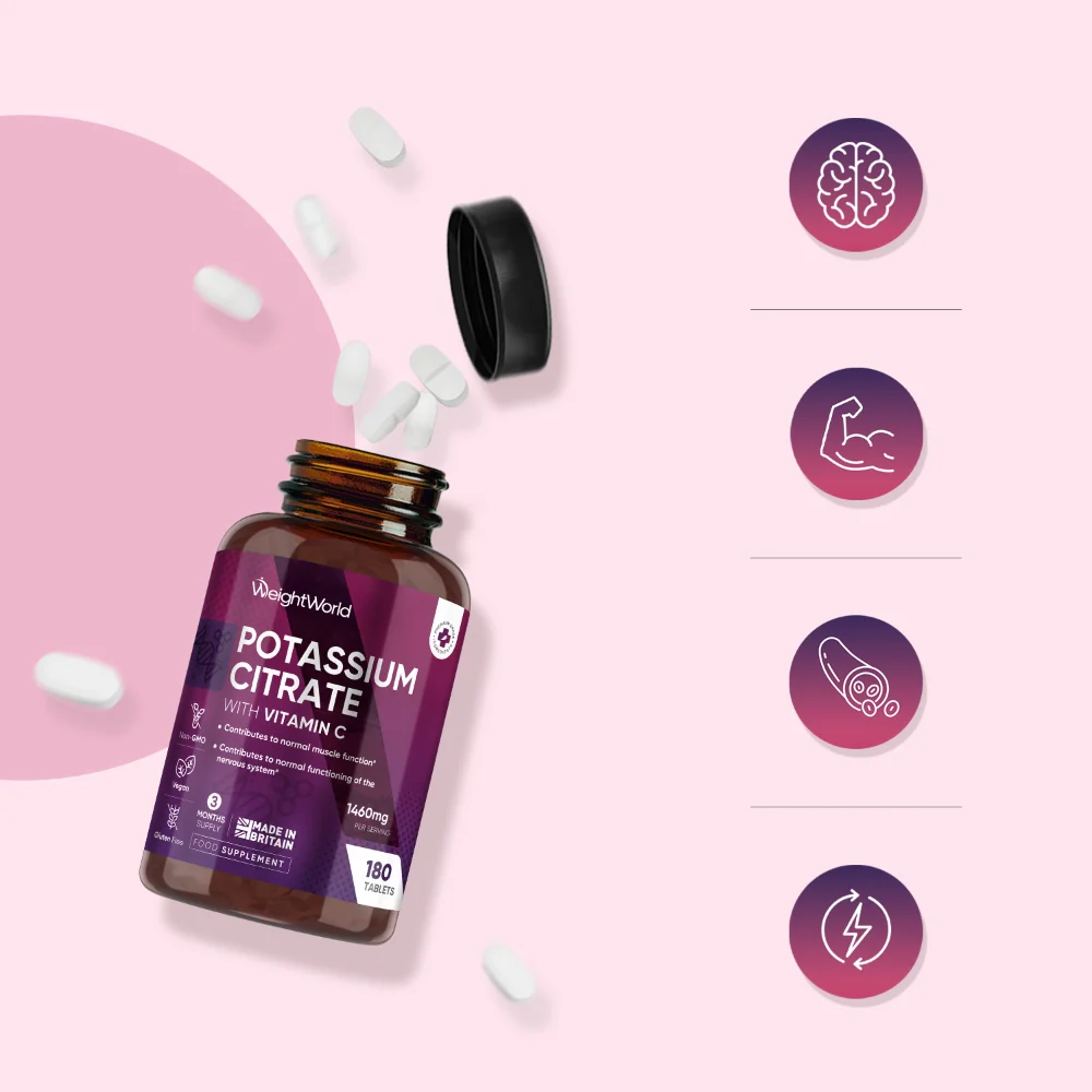 WeightWorld Citrate de potassium avec vitamine C 180 comprimés