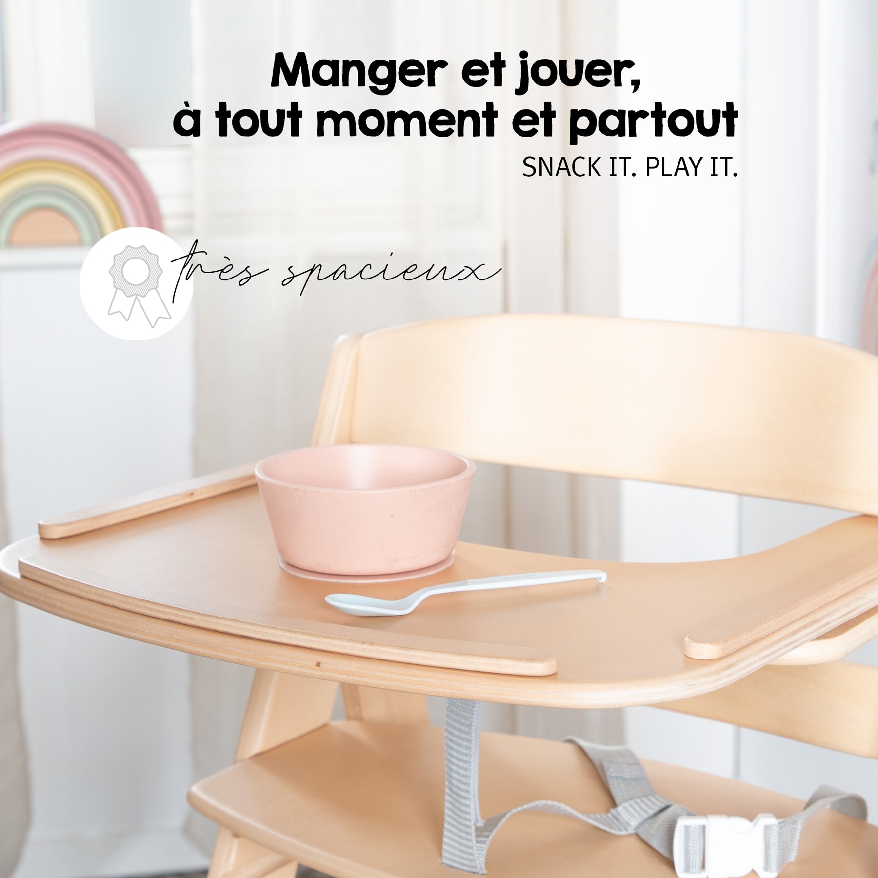 roba Plateau de repas en bois pour chaise haute Sit Up Flex