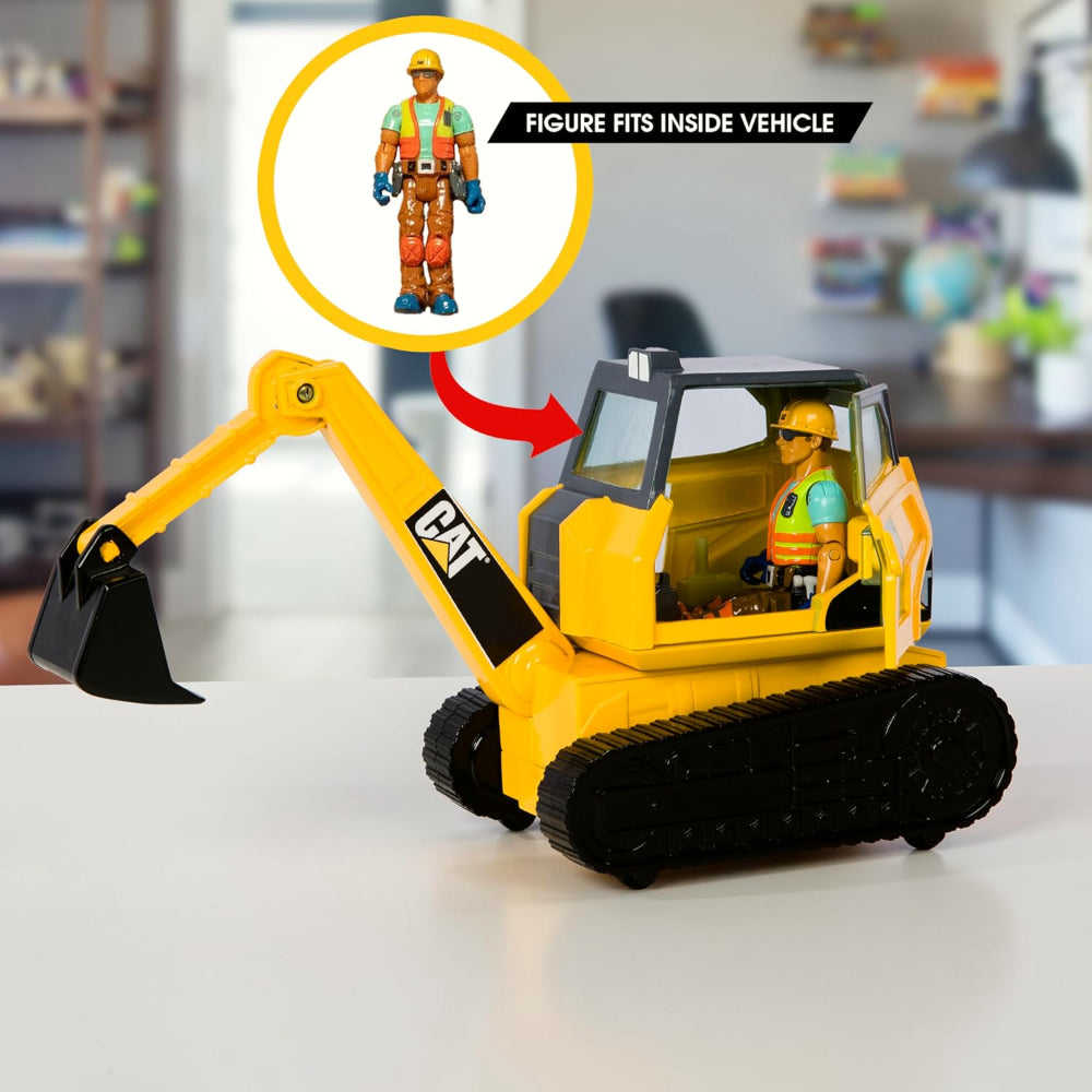 Cat - Workforce - Excavatrice 18 cm + 1 figurine et accessoires