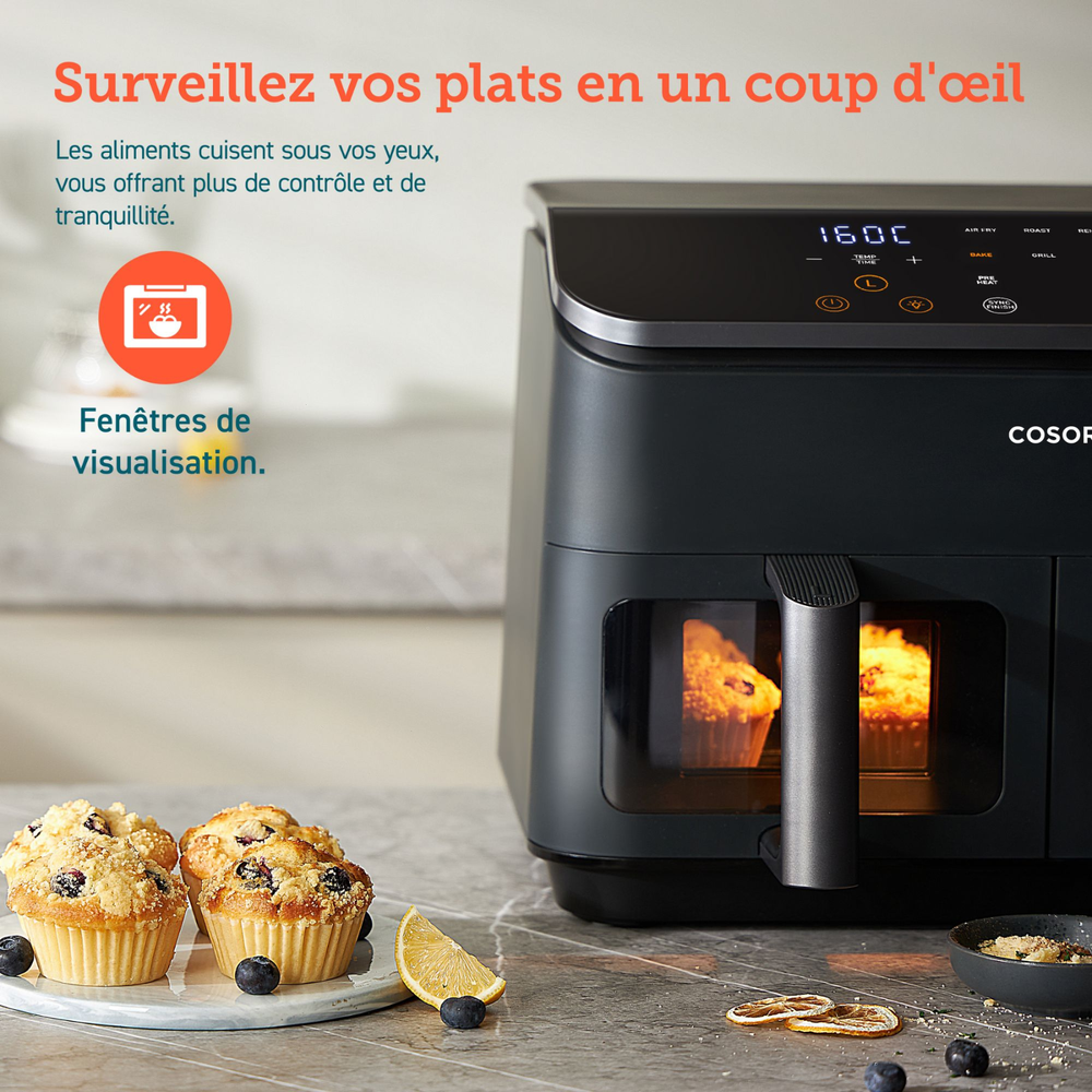 COSORI R901 Édition Chef Friteuse sans huile double - 8,5 L