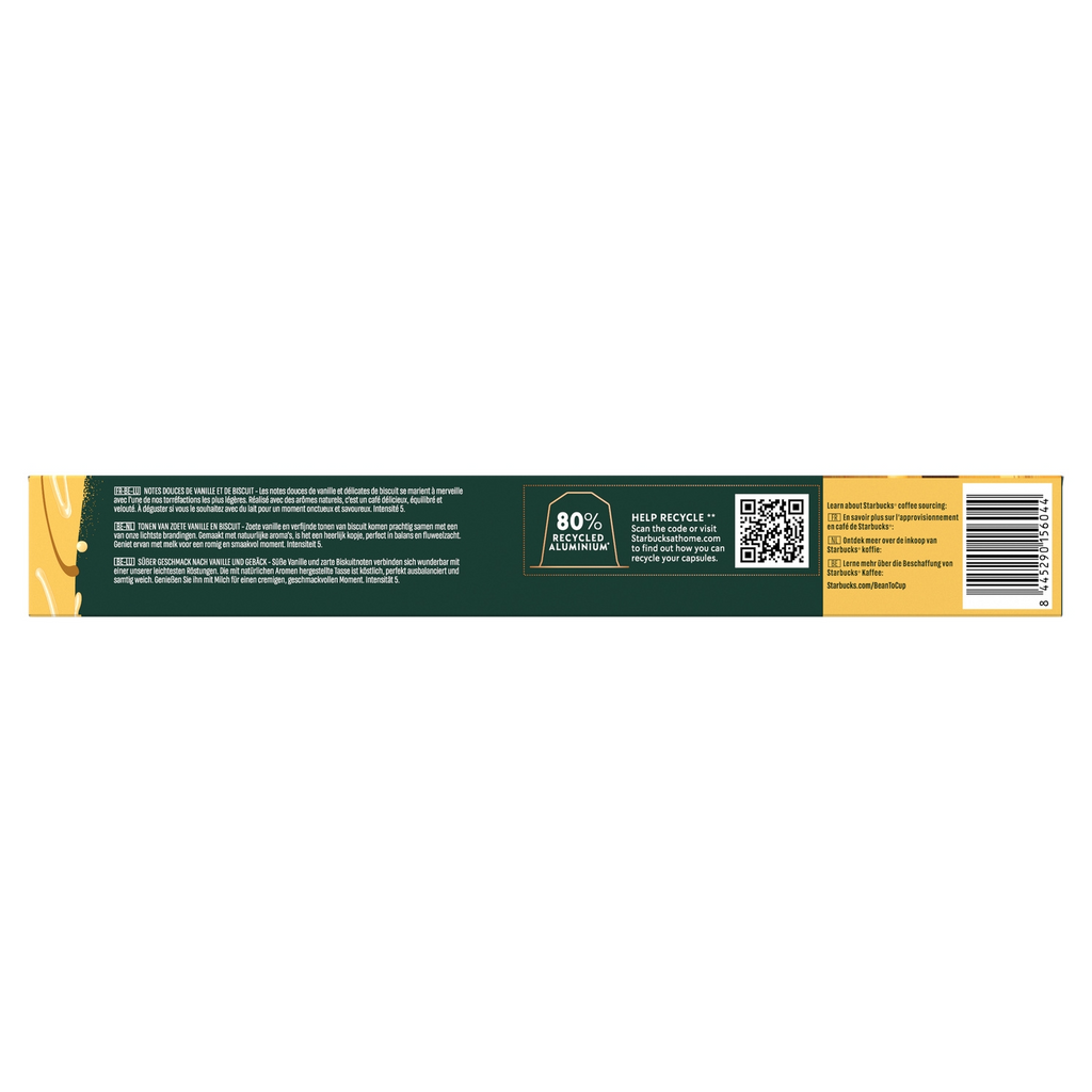 STARBUCKS Café Capsules Saveur Vanille Intensité 5 Compatible Nespresso 10 capsules