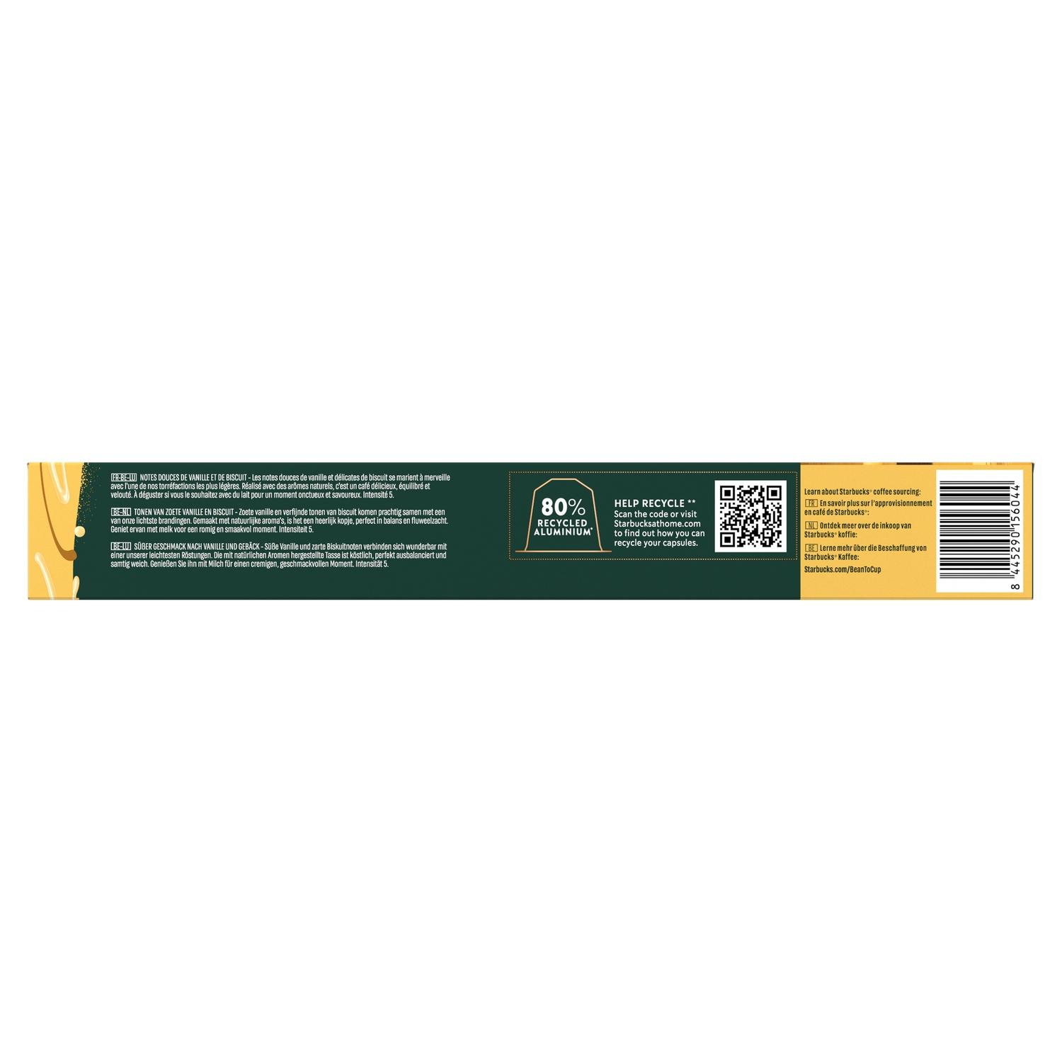 STARBUCKS Café Capsules Saveur Vanille Intensité 5 Compatible Nespresso 10 capsules