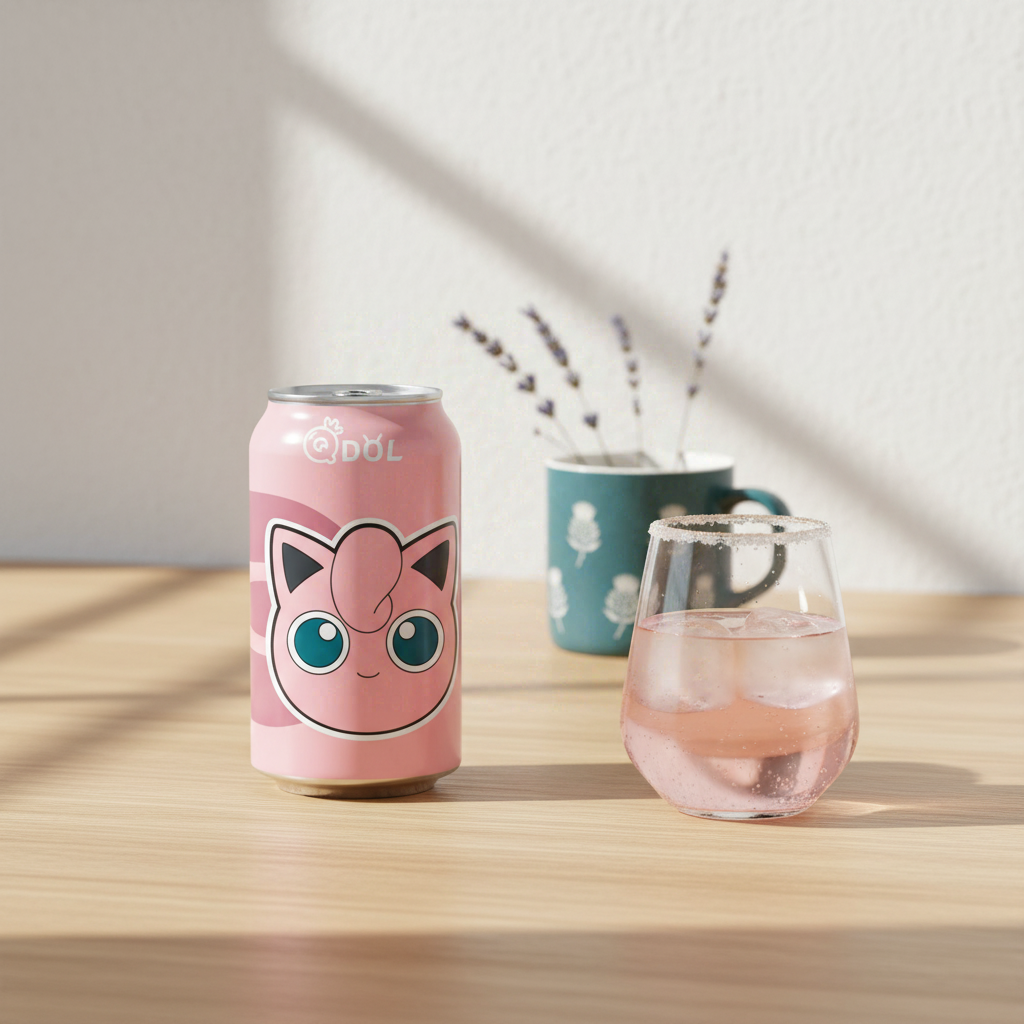 QDOL Eau pétillante Pokémon saveur pêche blanche 24 x 330 ml
