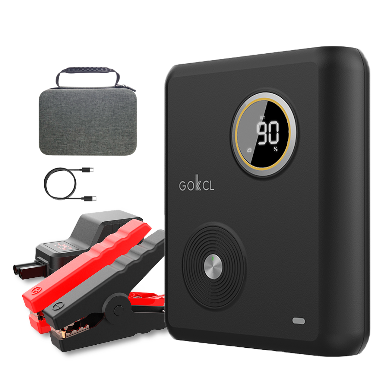 GOKKCL GK03 Démarreur de voiture à ions sodium 27500 mAh, Batterie externe à charge rapide PD60W, Réactivable à zéro volt, 5 ans de veille par charge