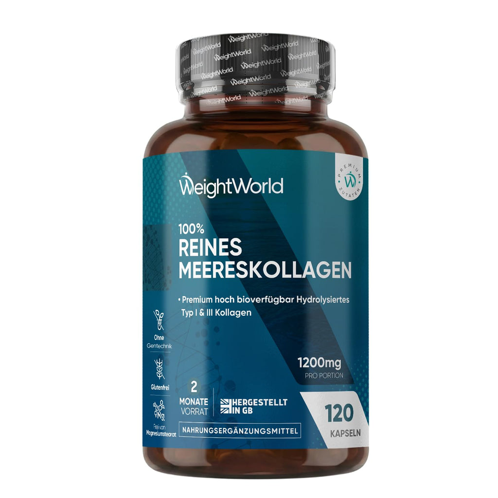 WeightWorld Collagène marin pur 1200 mg - 120 gélules
