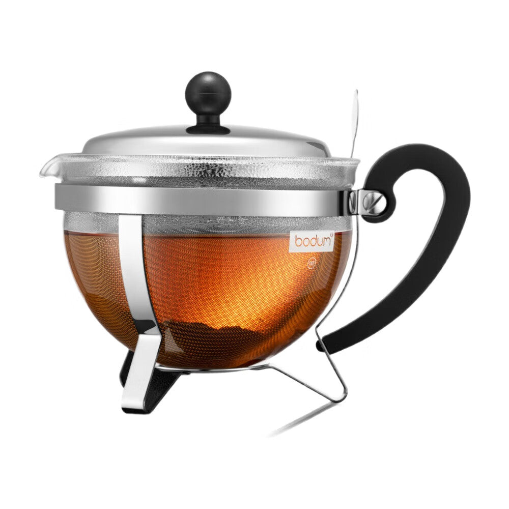Bodum Chambord Théière avec filtre et couvercle en acier inoxydable - 1 L