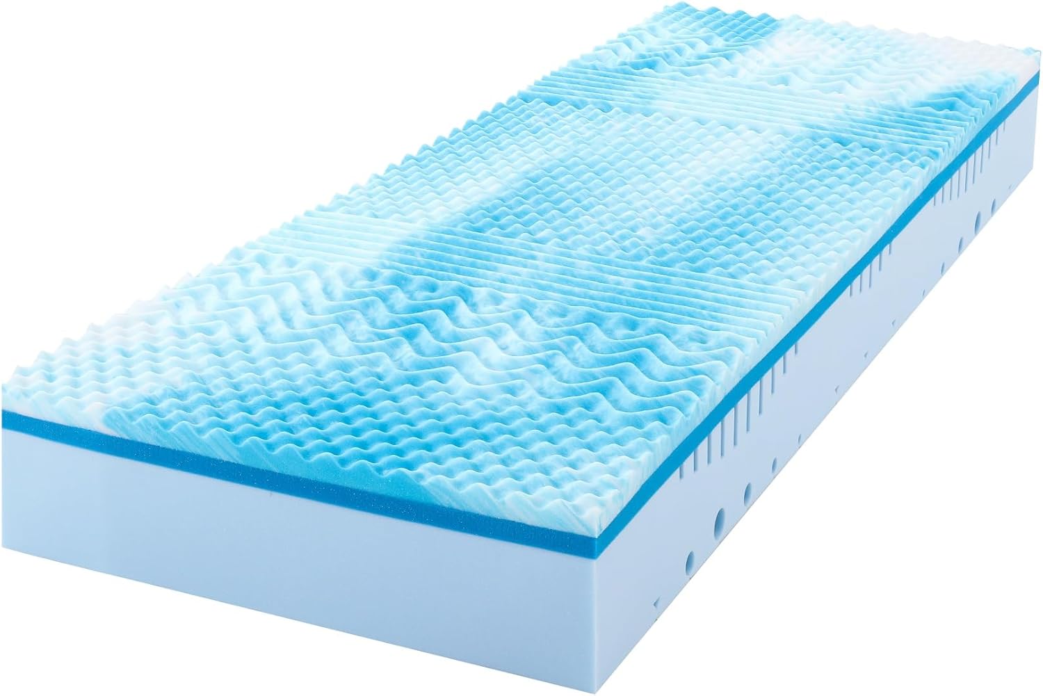 MLILY Matelas PRO 100 x 200 cm – Mousse froide + Mémoire de forme 7 zones, Fermeté H2 & H3, matelas roulé 2-en-1 en mousse gel, Hauteur 22 cm, Certifié OEKO-TEX