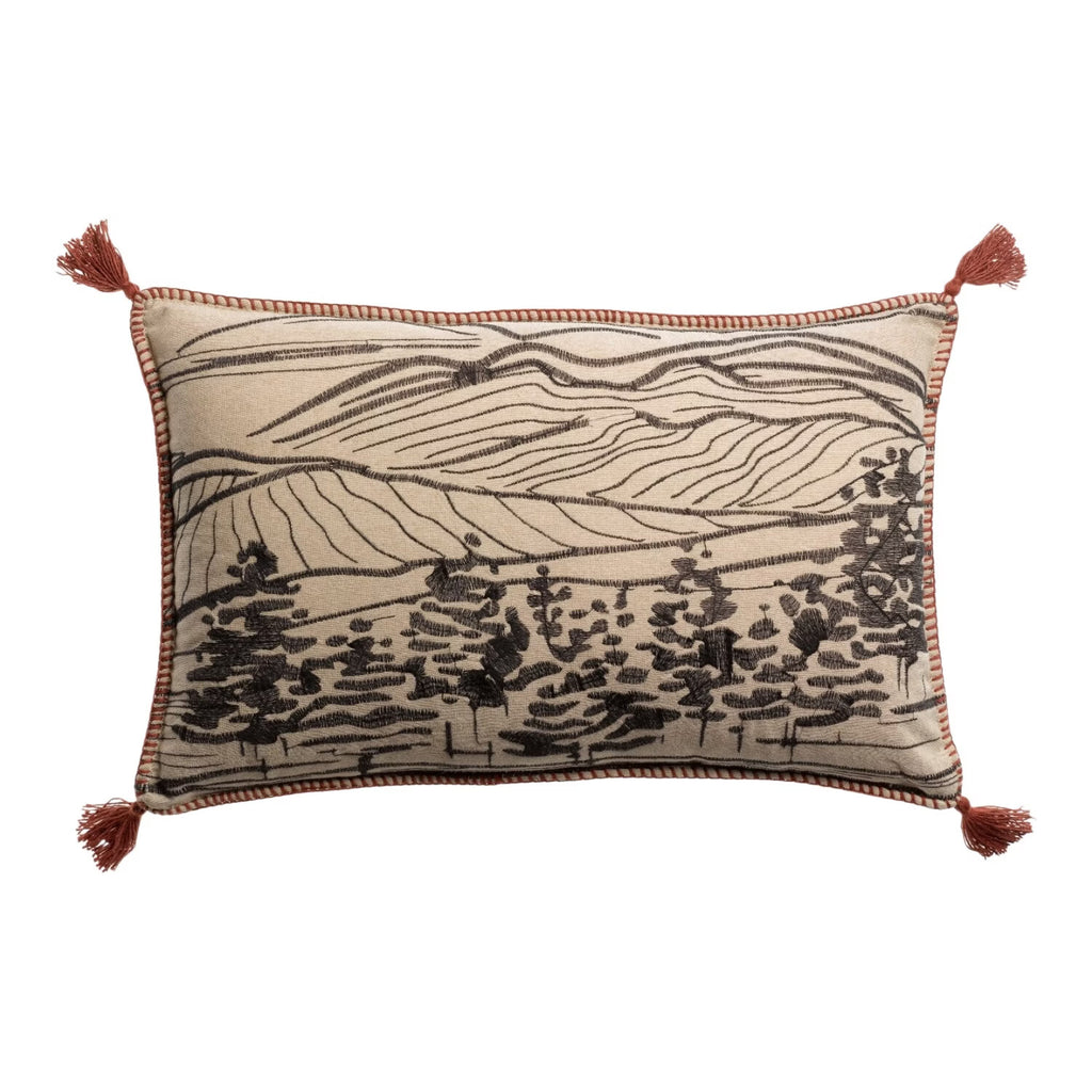 Vivaraise DUSKO HOUSSE DE COUSSIN BRODE SIENNE