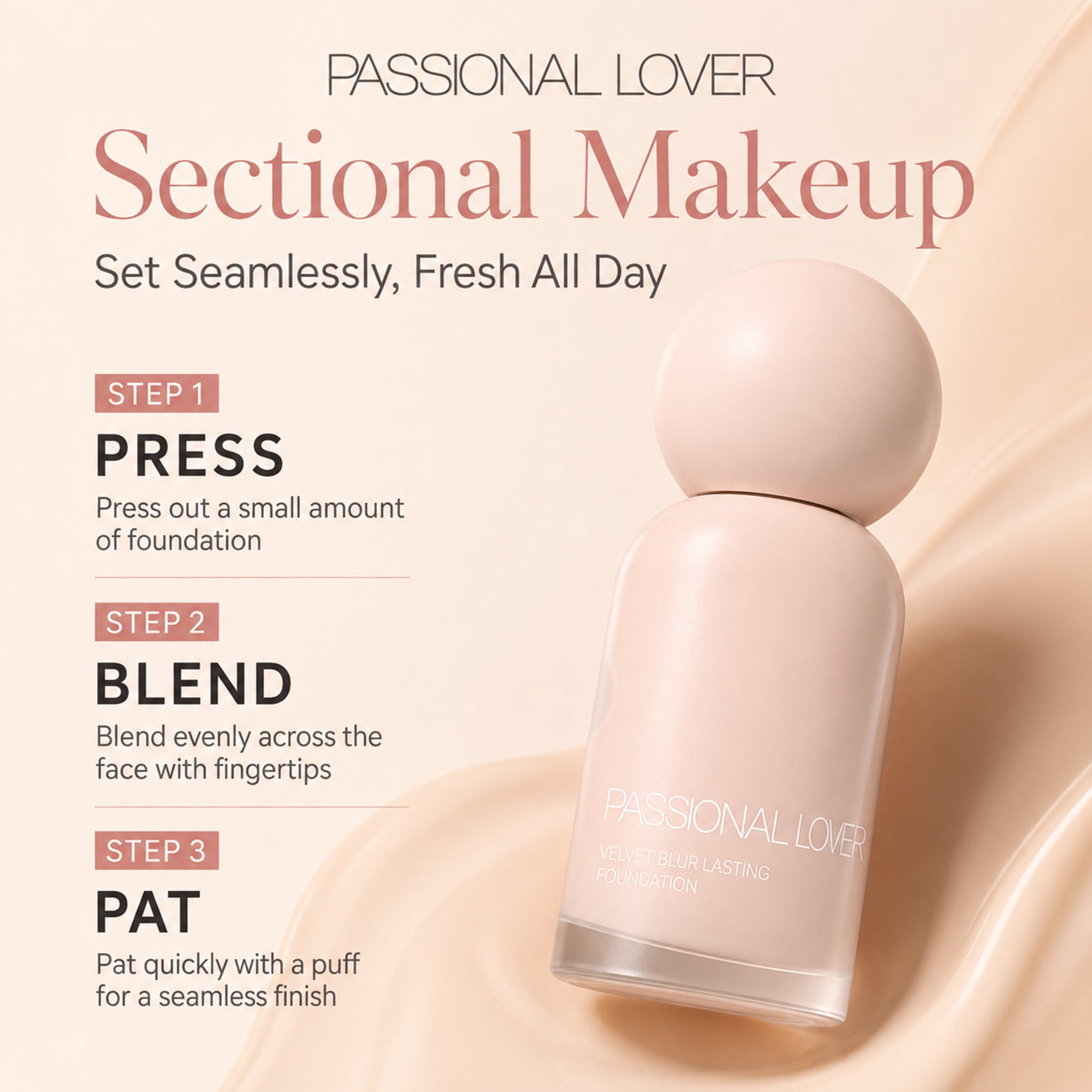 Passional Lover Fond de Teint Liquide Anti-Transfert 4.0 02 Naturel 30 ml