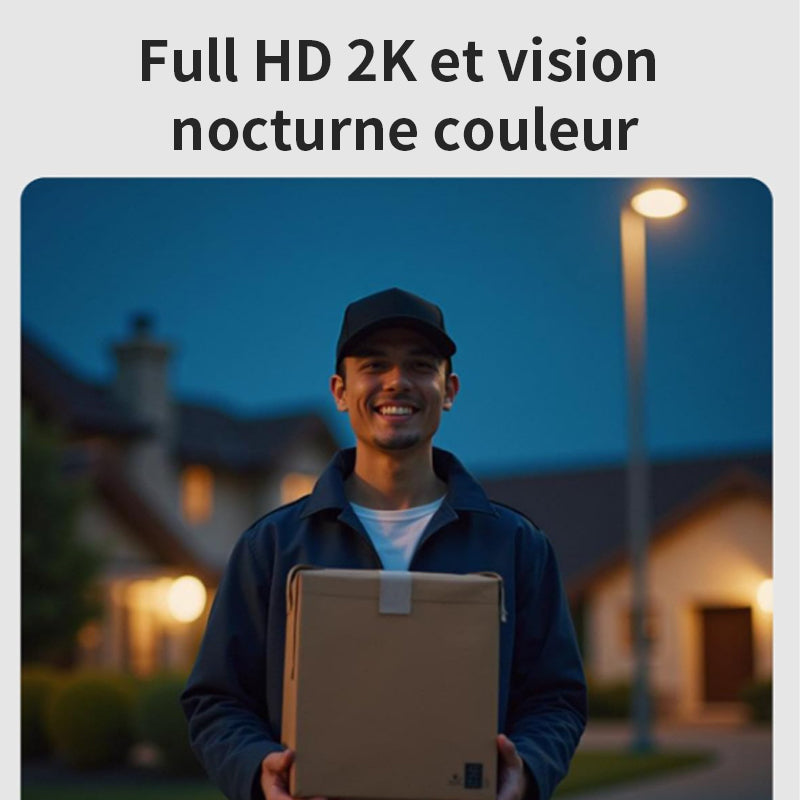 UNIVIEW youkey DB312 Caméra de Sonnette Vidéo Sans Fil Double Caméra avec Sonnerie - 2K Vision Nocturne en Couleur - Batterie 6400 mAh - Wi‑Fi 6 2,4/5 GHz - Détection Radar + PIR