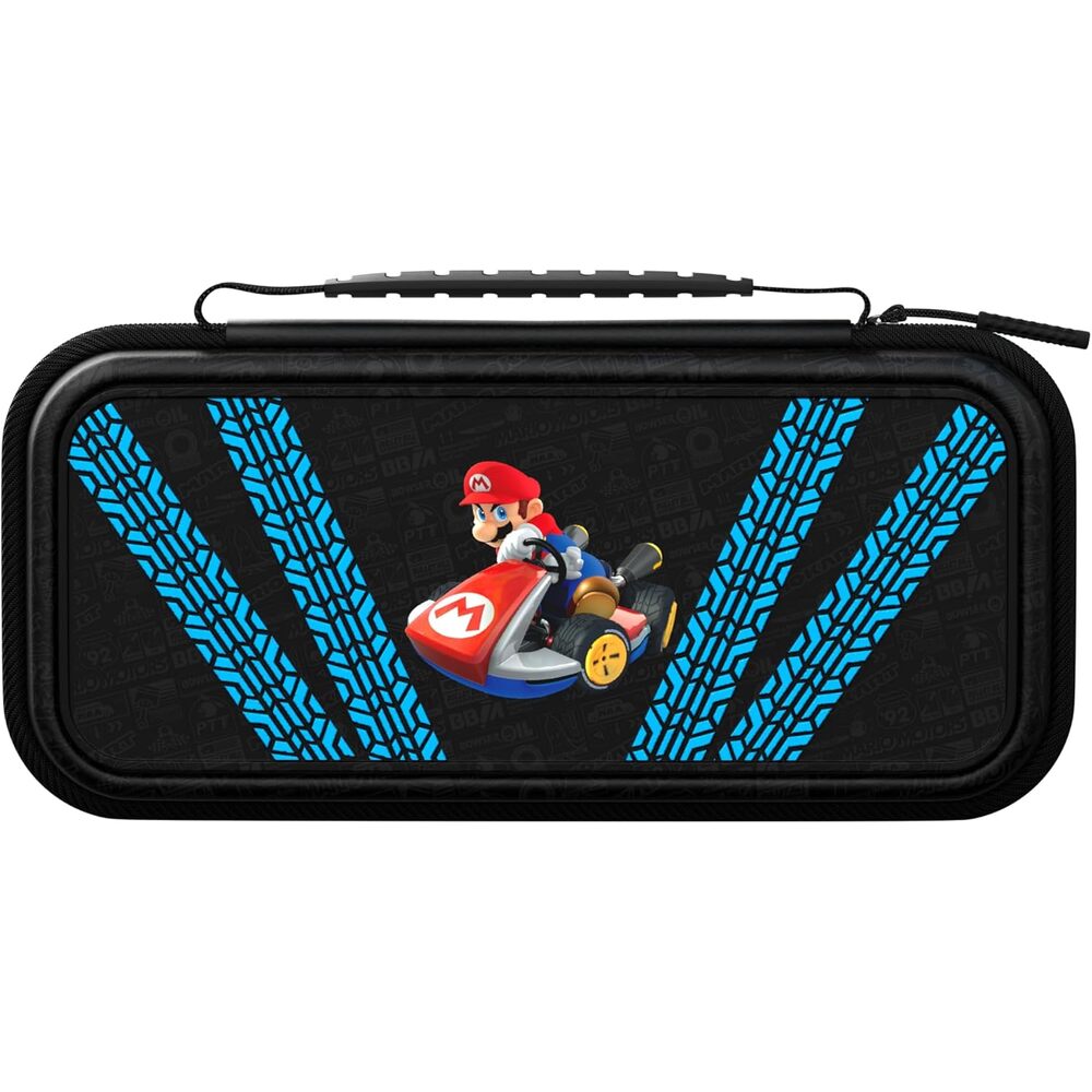 PDP Gaming Étui de Voyage Rigide Plus pour Nintendo Switch, Switch Lite et OLED - Poches pour Accessoires - Licence Officielle Super Mario - Design 3D Phosphorescent