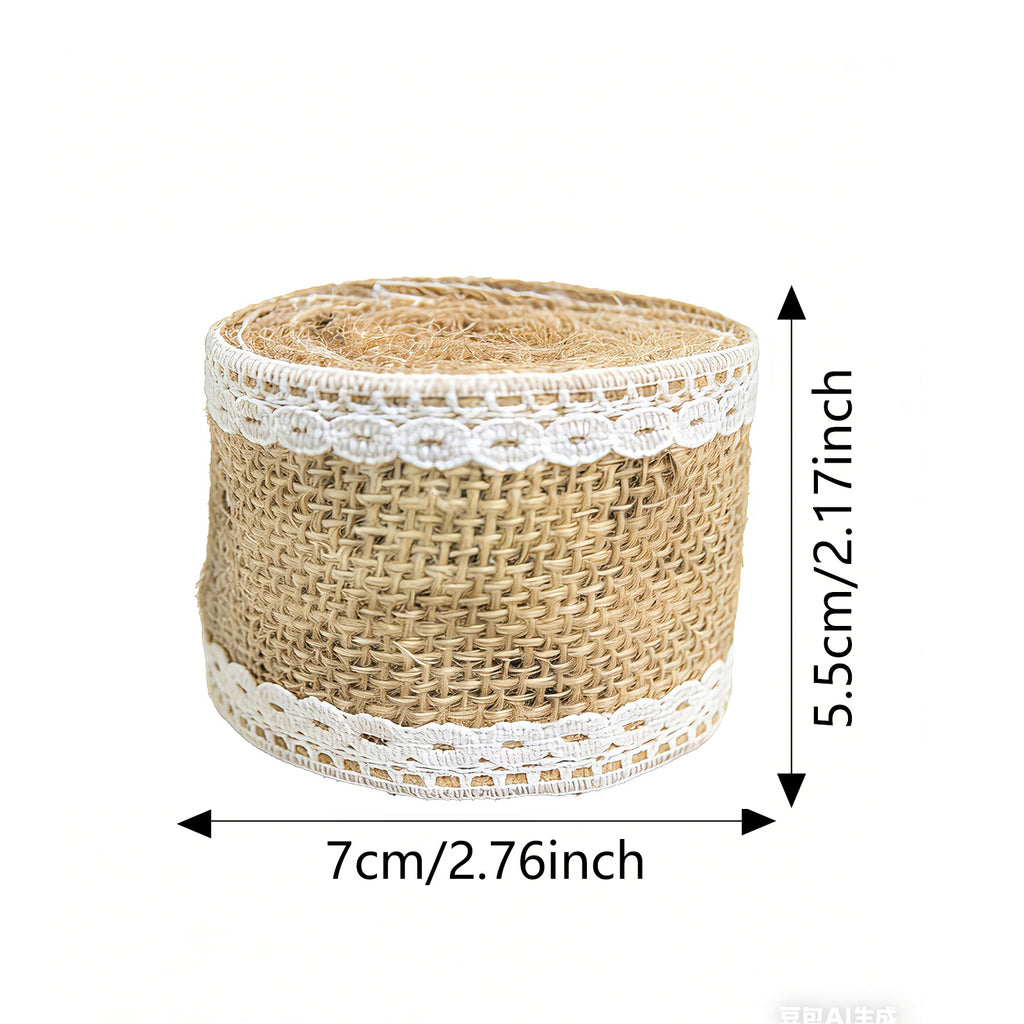 JU7CER Rouleau de passepoil en dentelle 2 pièces, 5 cm de large, env. 2 m de long Décorations de Noël et de mariage artisanales Ruban d'emballage, embellissements de cadeaux