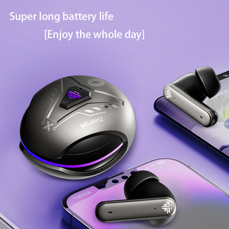 VoxorAI XH12 Casque de traduction IA noir, Traduction en temps réel, Prise en charge de 150 langues dont le chinois, Casque Bluetooth de jeu tendance pour études, voyages, affaires