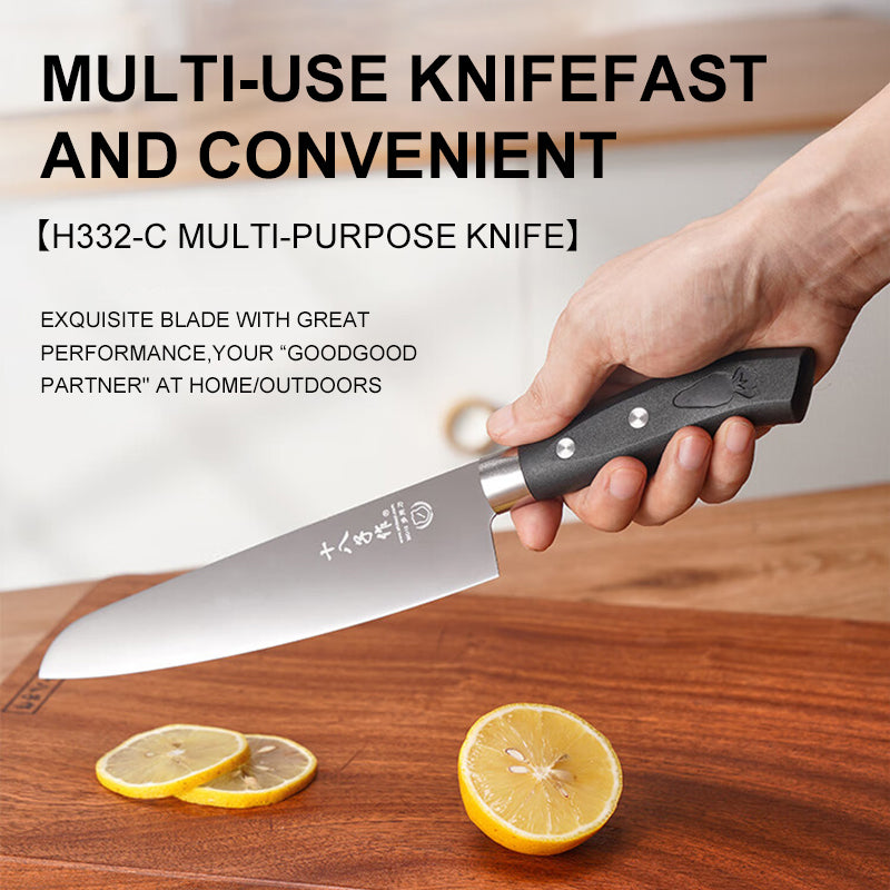Set de Couteaux et Épluche-Melon Polyvalent SHIBAZIZUO (Couteau Polyvalent + Épluche-Melon + Étui de Couteau) – Ensemble d’Outils de Cuisine pour Couper et Éplucher les Légumes