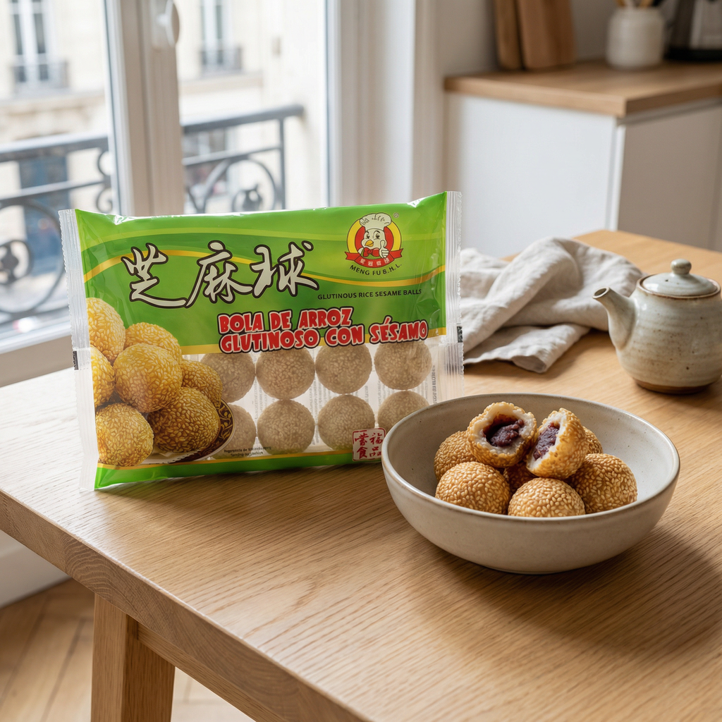 MENG FU Boules de sésame aux haricots rouges - 400 g
