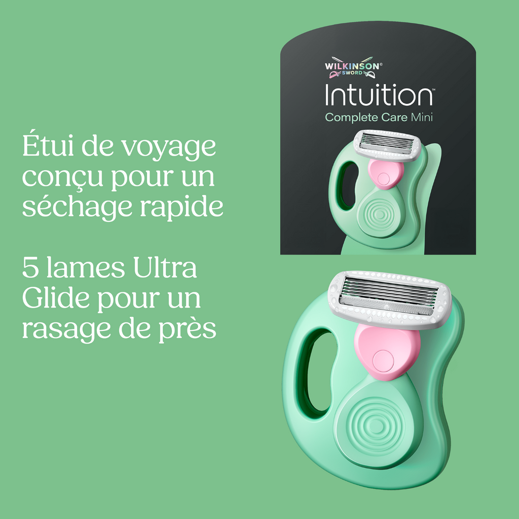 WILKINSON SWORD Intuition Complete Care - Mini Voyage Rasoir avec Étui - 1 Recharge