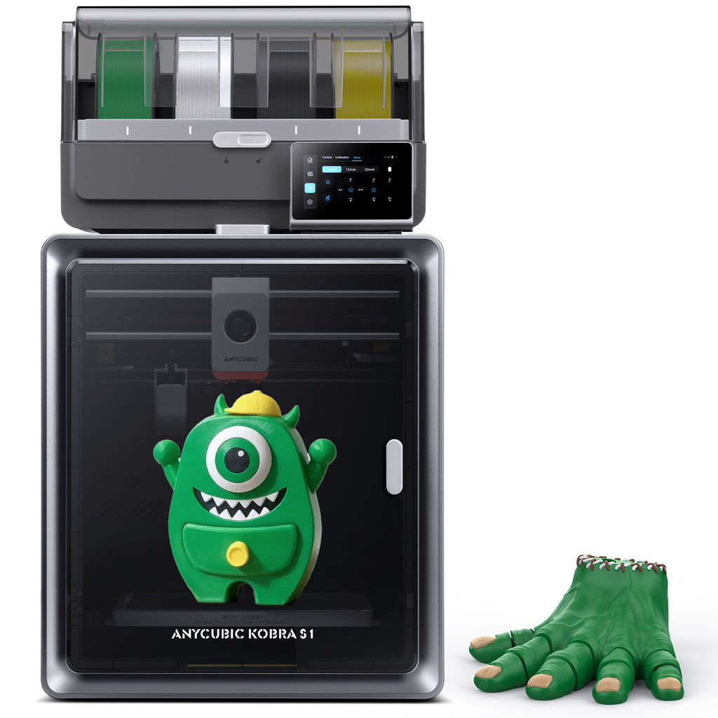 ANYCUBICxnotre partenaire Imprimantes 3D Kobra S1 Combo 250*250*250 mm Vitesse d'impression jusqu'à 600 mm/s