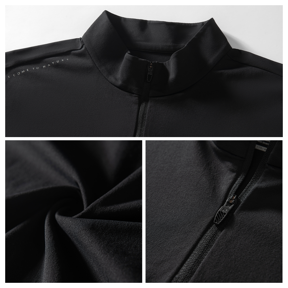 PELLIOT T-shirt à manches longues pour homme Noir XXL Voyage Camping Étanche Durable