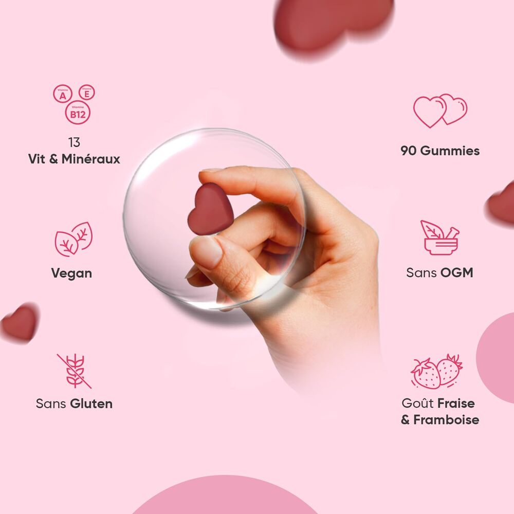 WeightWorld Gommes multivitaminées pour femmes, 90 gommes