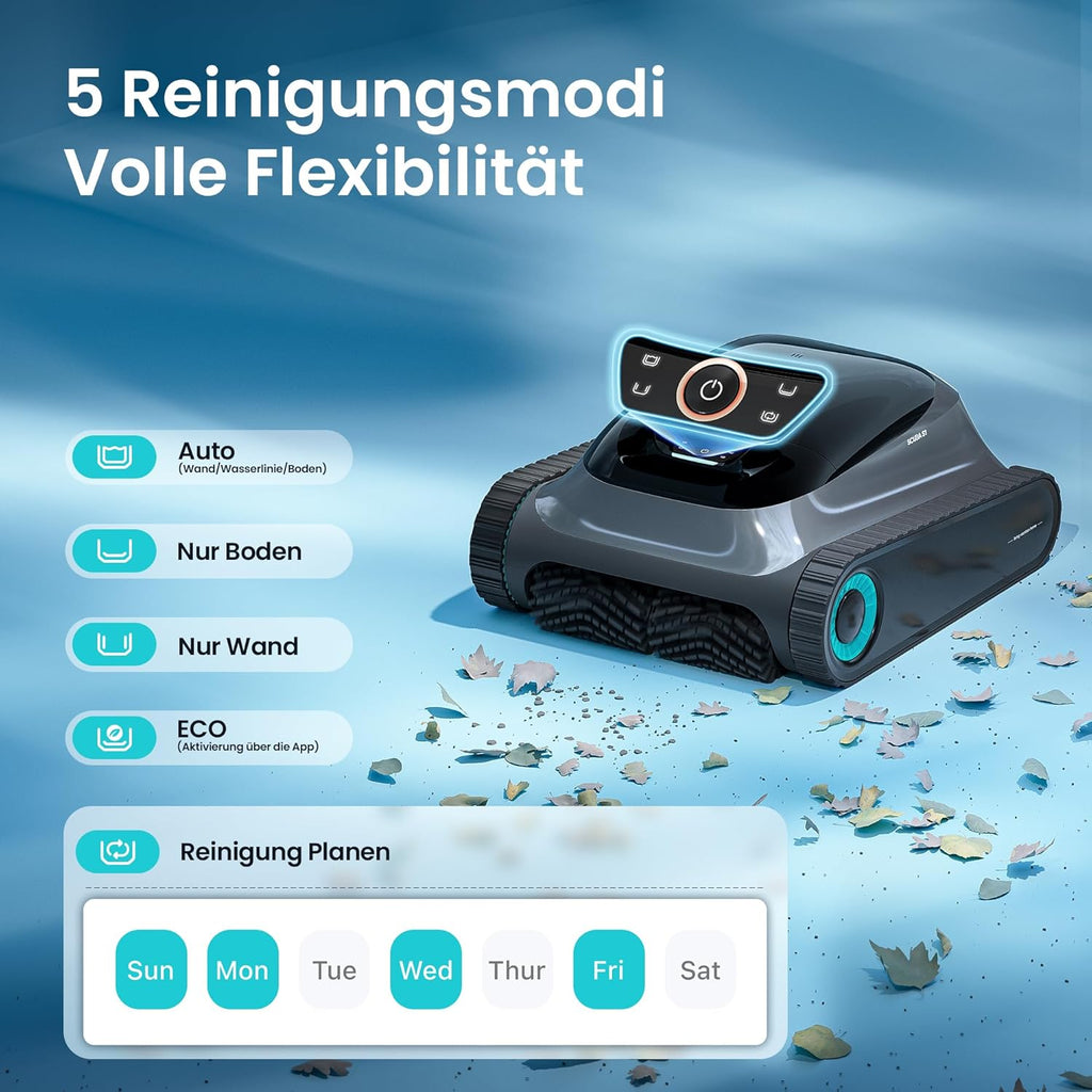 Version Aiper Scuba S1 robot nettoyeur de piscine, navigation intelligente, contrôle par application, autonomie de 270 minutes, double filtration, compatible avec les piscines enterrées et sur gazon