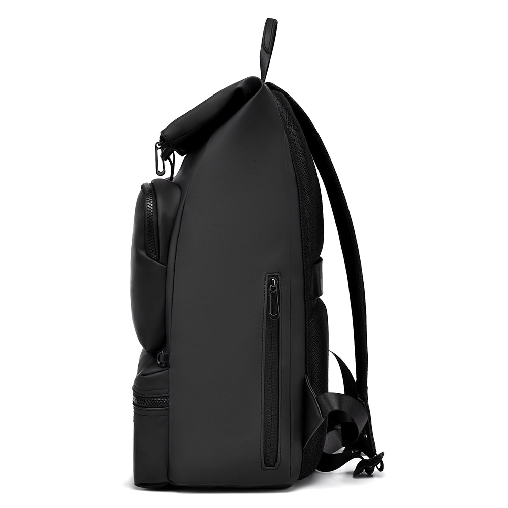 Sac à dos ordinateur portable professionnel 15,6 pouces à rabat hydrofuge Multi poches externes Poches arrière antivol Sac à dos décontracté Pour bureau et voyage quotidien