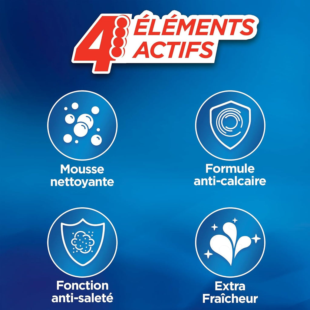 BREF Power Activ Bloc WC anticalcaire et anti-odeurs Océan 50 g
