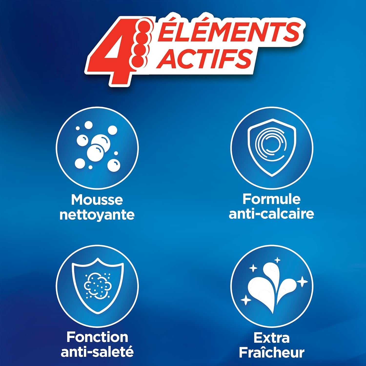 BREF Power Activ Bloc WC anticalcaire et anti-odeurs Océan 50 g