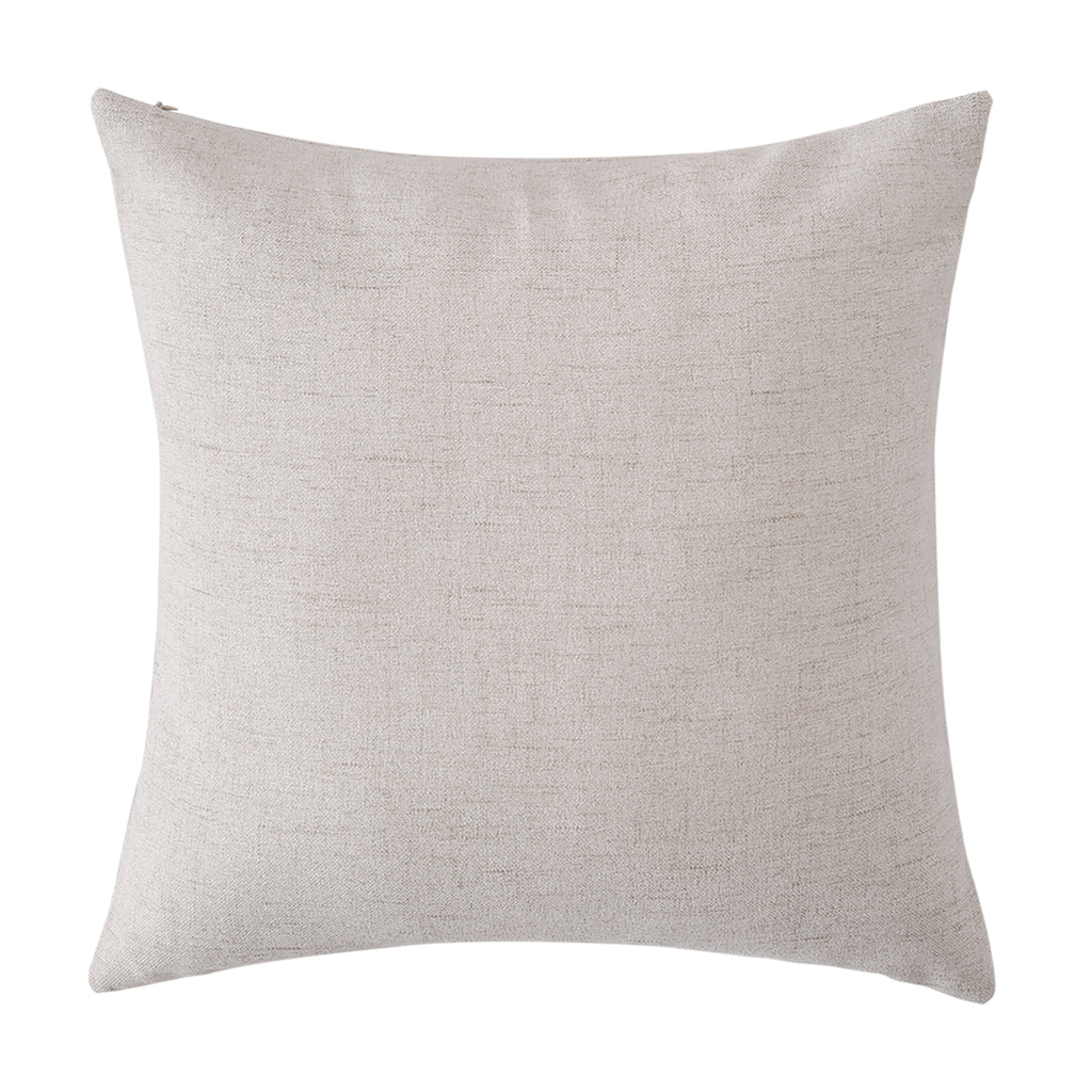 Deconovo housse de coussin en lin imprimé, coloris crème, 50 x 50 cm, 1 pièce
