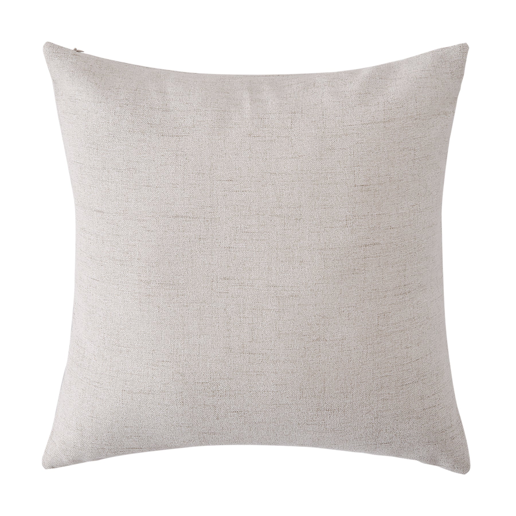 Deconovo housse de coussin en lin imprimé, coloris crème, 50 x 50 cm, 1 pièce