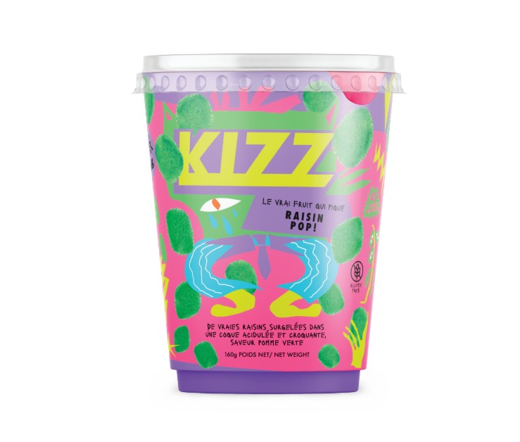 KIZZ Raisin POP Bonbons acidulés au raisin pur fruit - 160 g