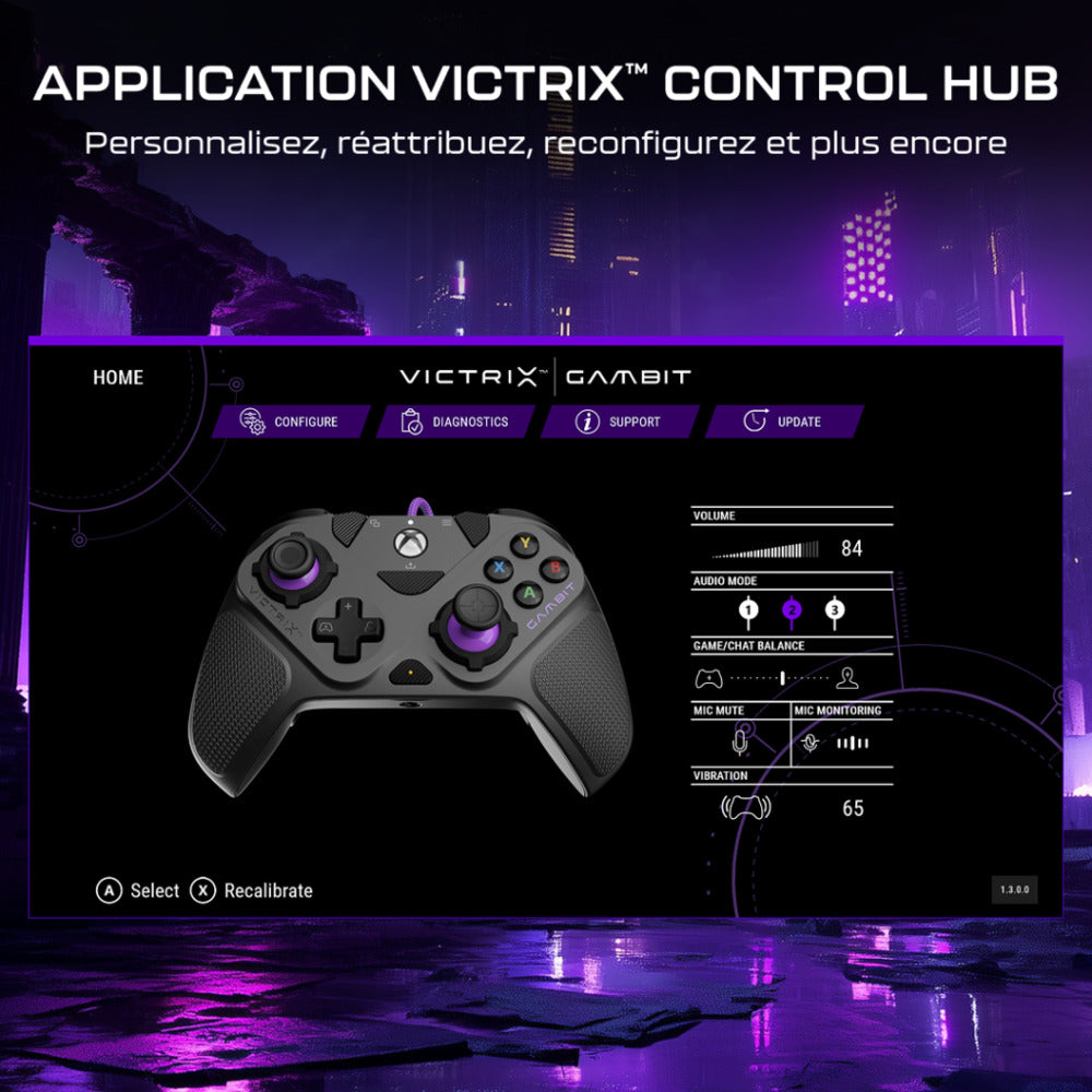 Turtle Beach Victrix Pro BFG Reloaded Manette esport Sans fil - Rapid Fire Clutch Triggers & Boutons programmables & Sticks interchangeables - Xbox Series X|S, PC (Licence officielle Microsoft) - Noir