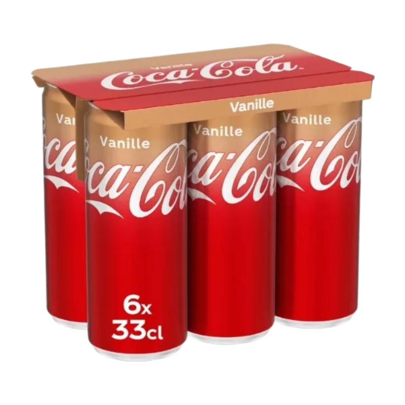 COCA-COLA Soda saveur vanille pack 6x33cl