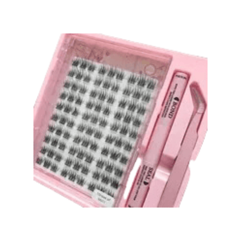 MeoMagic Kit d'extensions de cils 10 lignes - 120 pièces - pinces à épiler et colle - F18