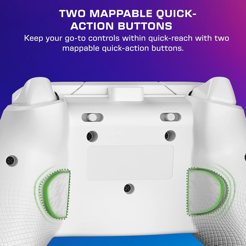 Turtle Beach Afterglow Wave Manette filaire Câble USB Éclairage RVB - Gâchettes à effet Hall & Boutons programmables - Xbox Series X|S, PC (Licence officielle Microsoft) - Blanc