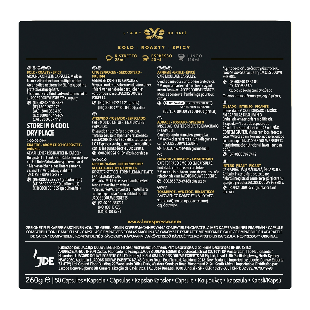 L'OR Café expresso Forza N9 x50