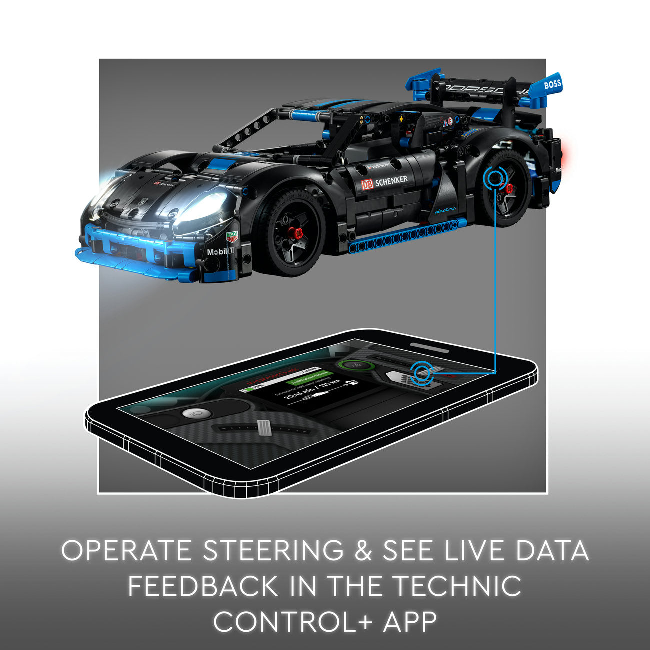 LEGO Technic 42176 Set de construction de voiture de course Porsche GT4 e-Performance