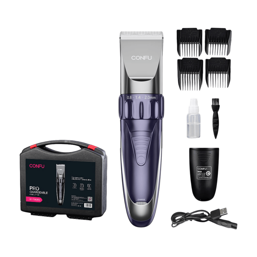 CONFU T90 Tondeuse à cheveux électrique adultes et enfants, ensemble d'outils de coiffure pour usage autonome à domicile et en salon de coiffure
