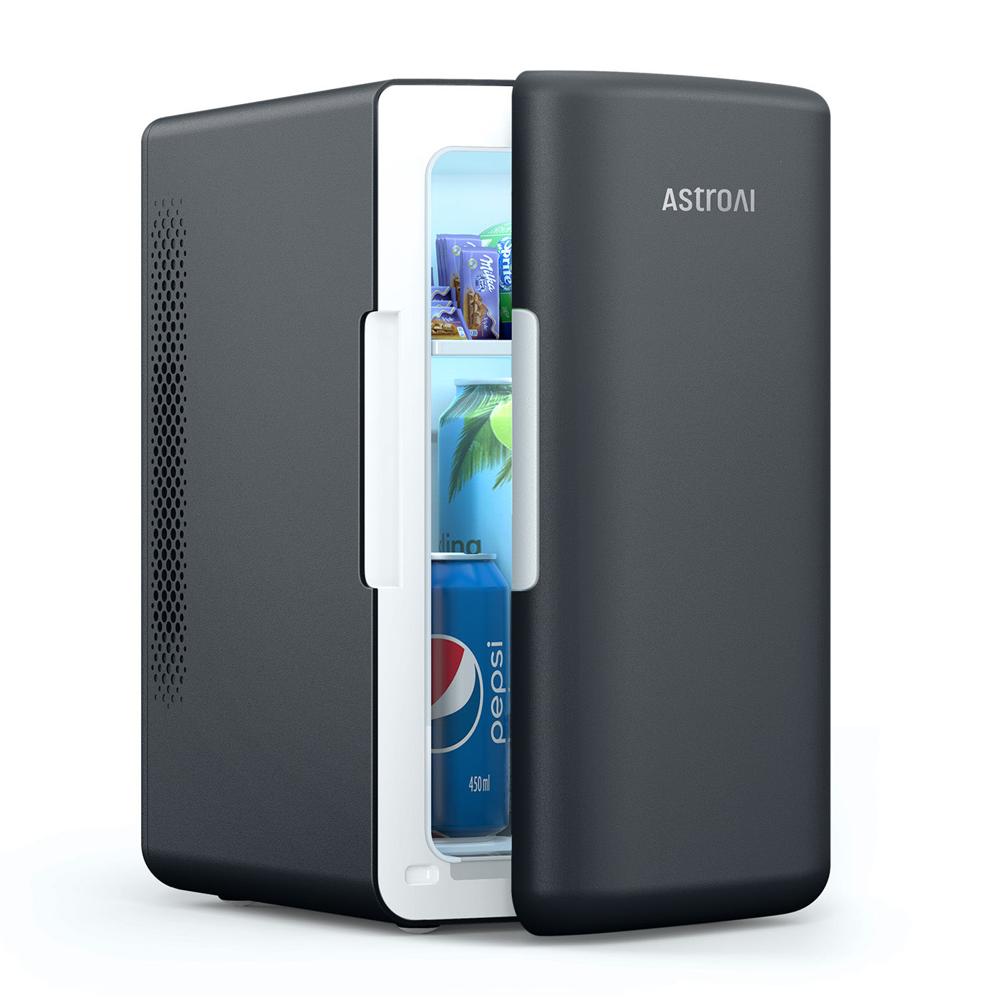 AstroAI Mini-réfrigérateur portable chaud/froid CA/CC 6 L 8 canettes Noir profond
