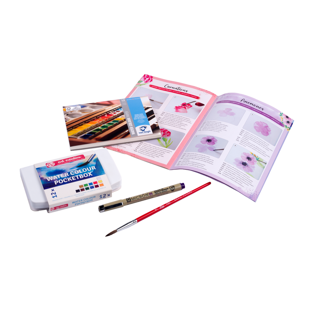 Set d’aquarelle florale