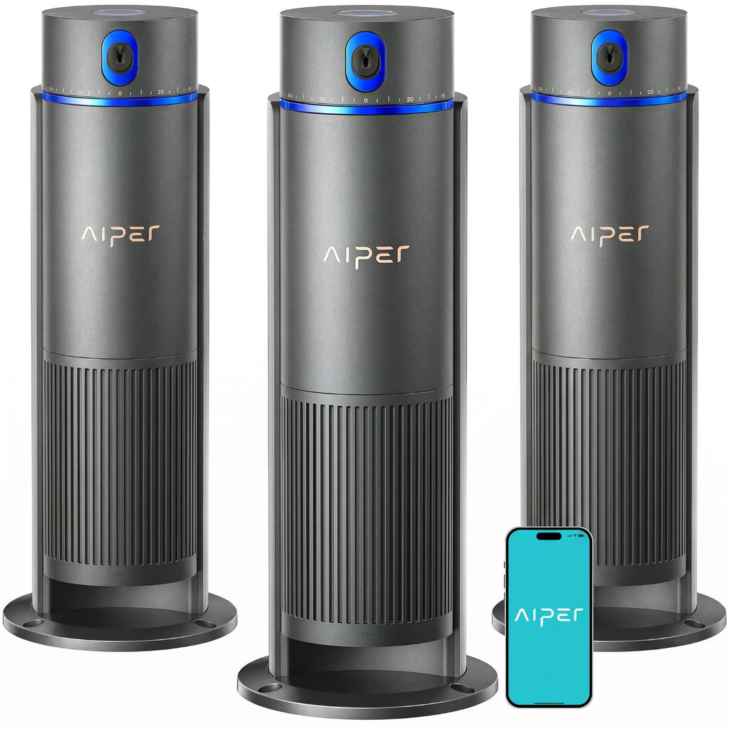 Lot de 3 Aiper IrriSense 2 Système d'irrigation intelligent, arrosage multi-zones avec contrôle d'application, programmation intelligente et capteur de pluie pour pelouses jusqu'à 440 m²