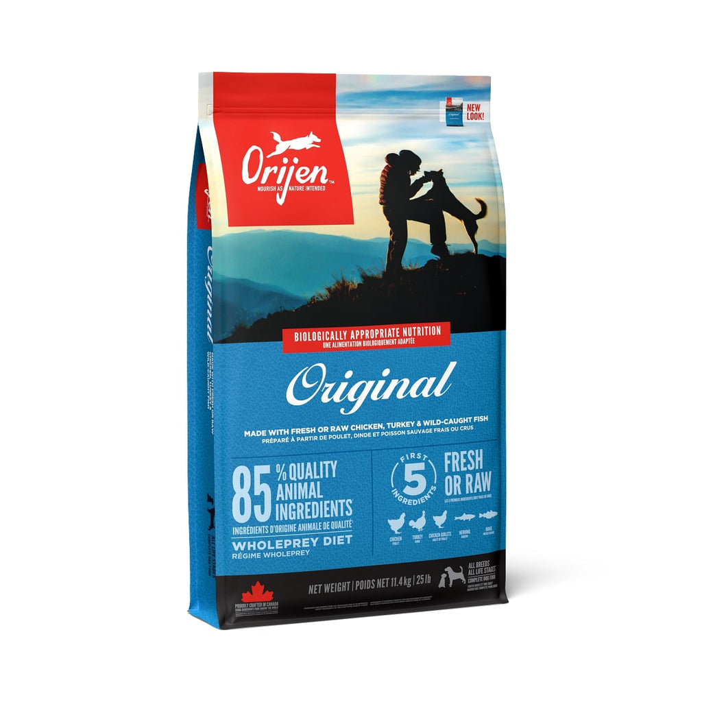 ORIJEN Croquettes pour chiens Original au poulet, dinde, poisson et œuf - 11,4 kg