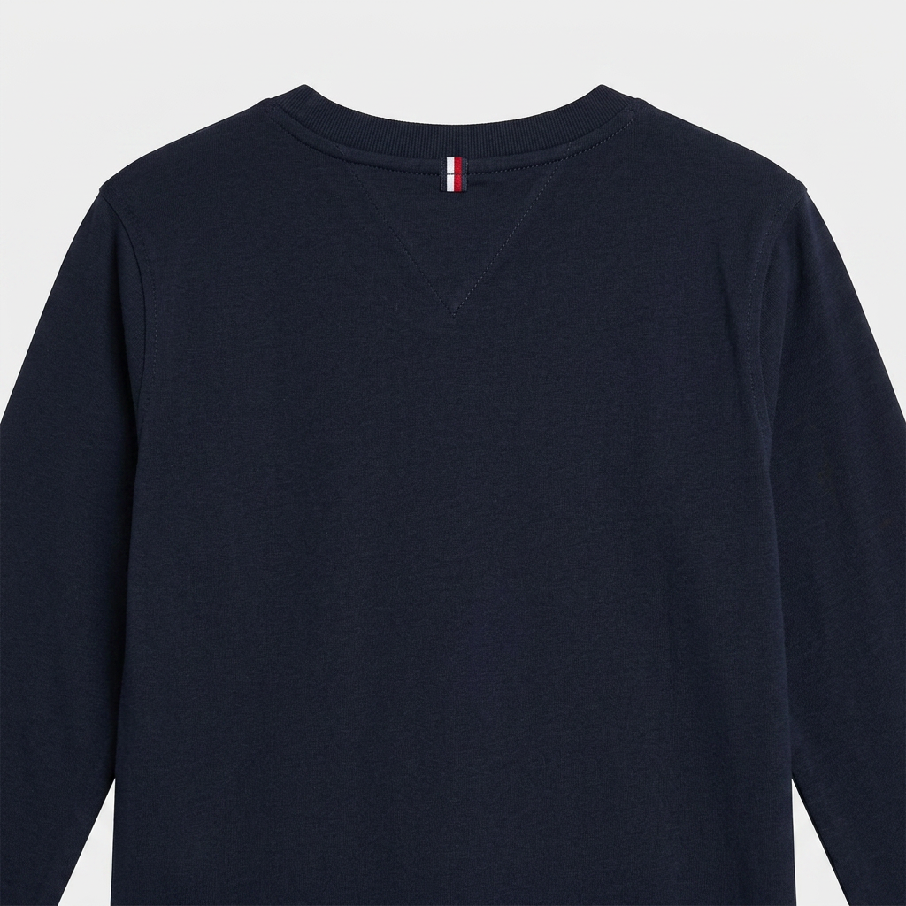 TOMMY HILFIGER T-shirt basique à manches longues bleu marine 80