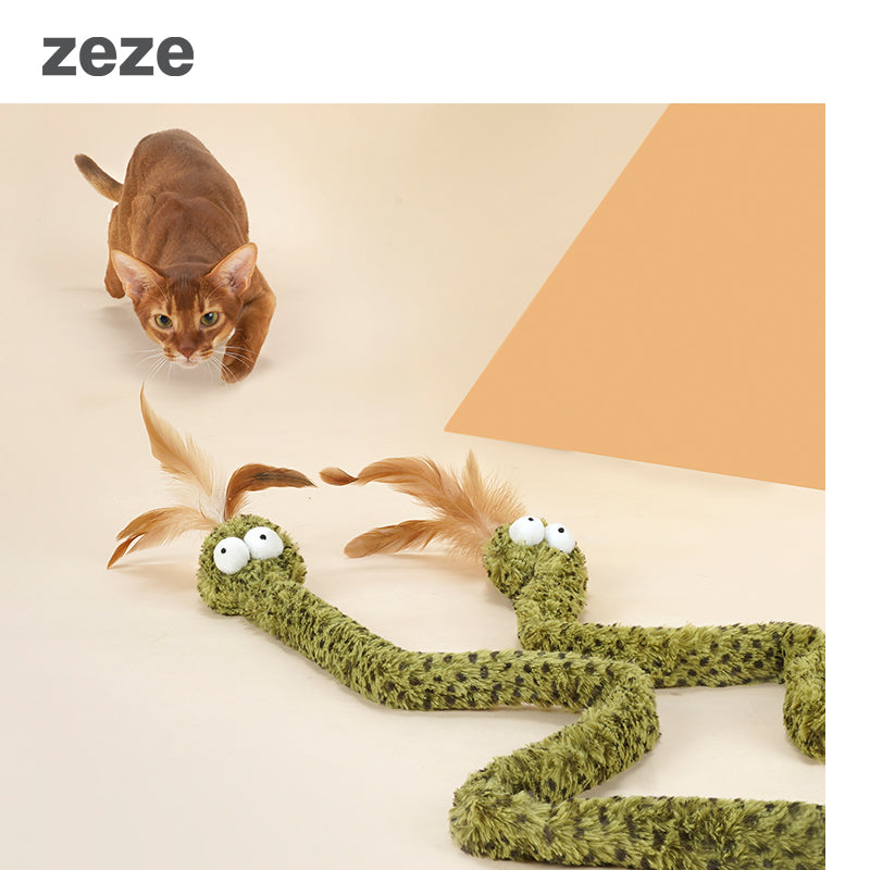 zeze Canne de jeu serpent à sonnette pour chat