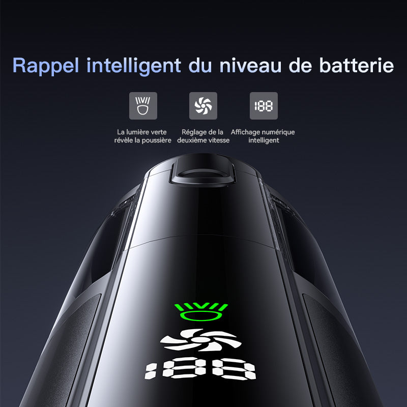 EasyWox Q808 Aspirateur de voiture avec aspiration puissante 16 500 Pa, moteur sans balais 120 W, soufflerie et aspiration bidirectionnelles