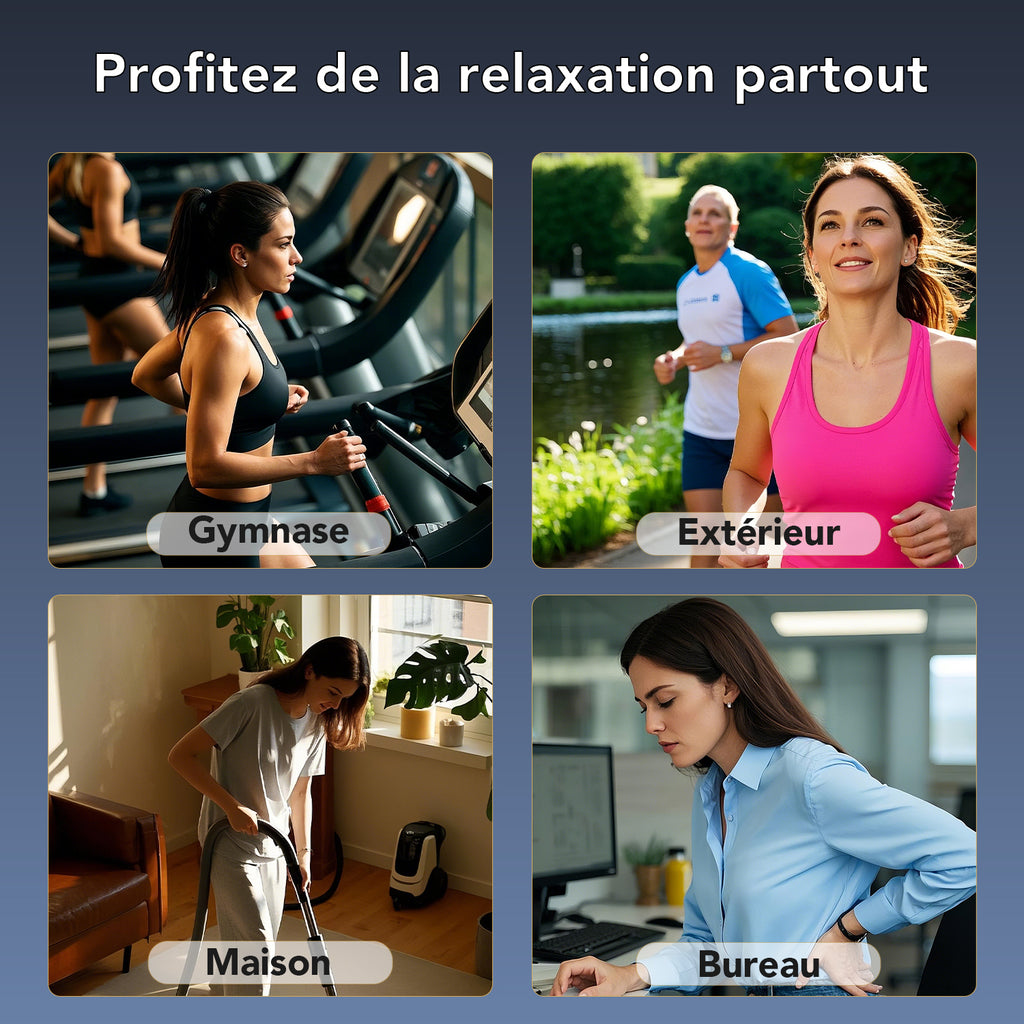 SKG FS700 Pistolet de massage Soulagement des douleurs musculaires Le choix des professionnels pour les athlètes Plus puissant Léger et silencieux Cadeau pour l'être aimé