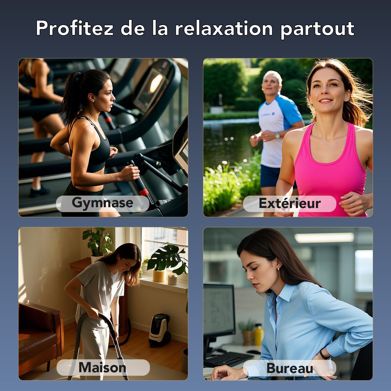 SKG FS700 Pistolet de massage Soulagement des douleurs musculaires Le choix des professionnels pour les athlètes Plus puissant Léger et silencieux Cadeau pour l'être aimé