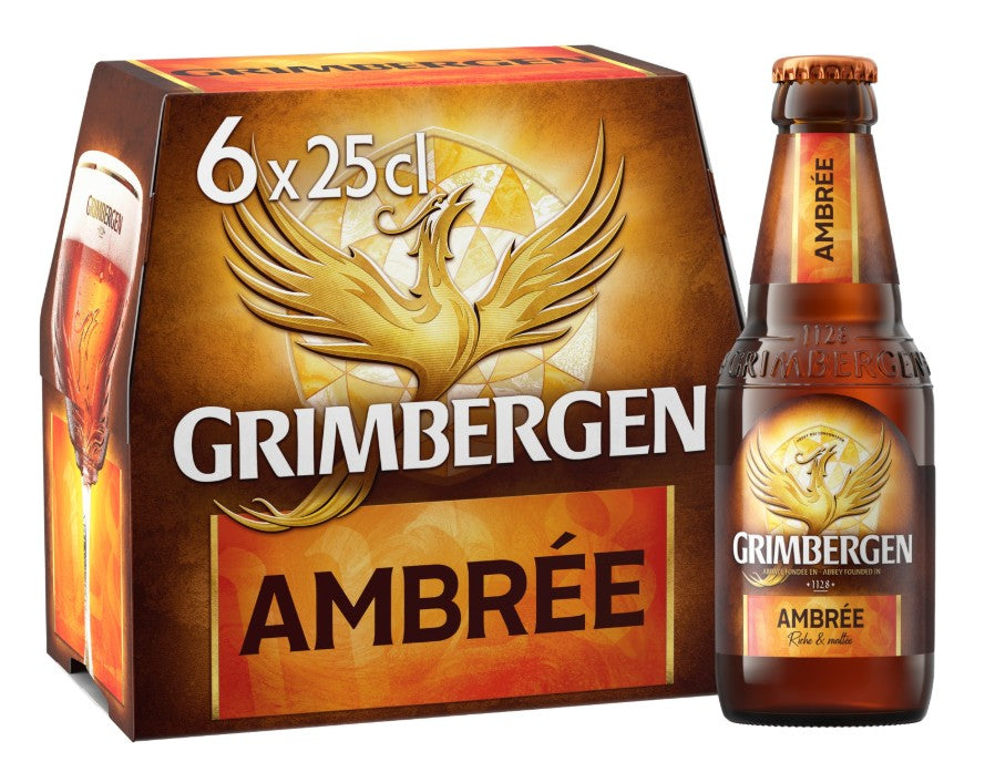 GRIMBERGEN Bière d'abbaye ambrée 6,5° 6 x 25 cl